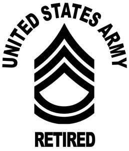 US Army - Army - E7 - Sergeant First Class - Enlisted - Military - Car Sticker - Decal - Retired  A16