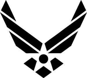 USAF, Air Force Fly high insignia, air force logo, Sticker Decal, Military Emblem for Laptops Cars, Patriotic Gift for Air Force Fans