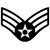 USAF Senior Airman Emblem Decal, Patriotic Military Sticker (Waterproof Vinyl)