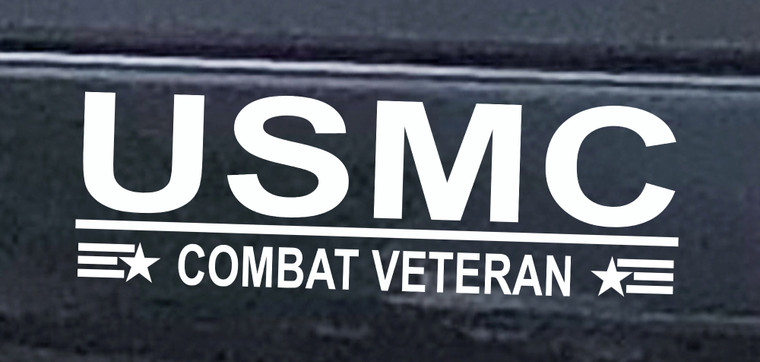 USMC Combat Veteran Car Decal – Marine Corps Window Sticker