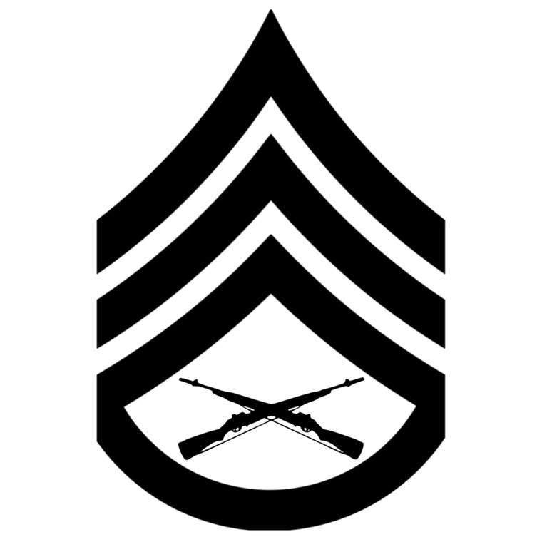 USMC Staff Sergeant E-6 Decal, Marine Rank Insignia, Veteran Gift