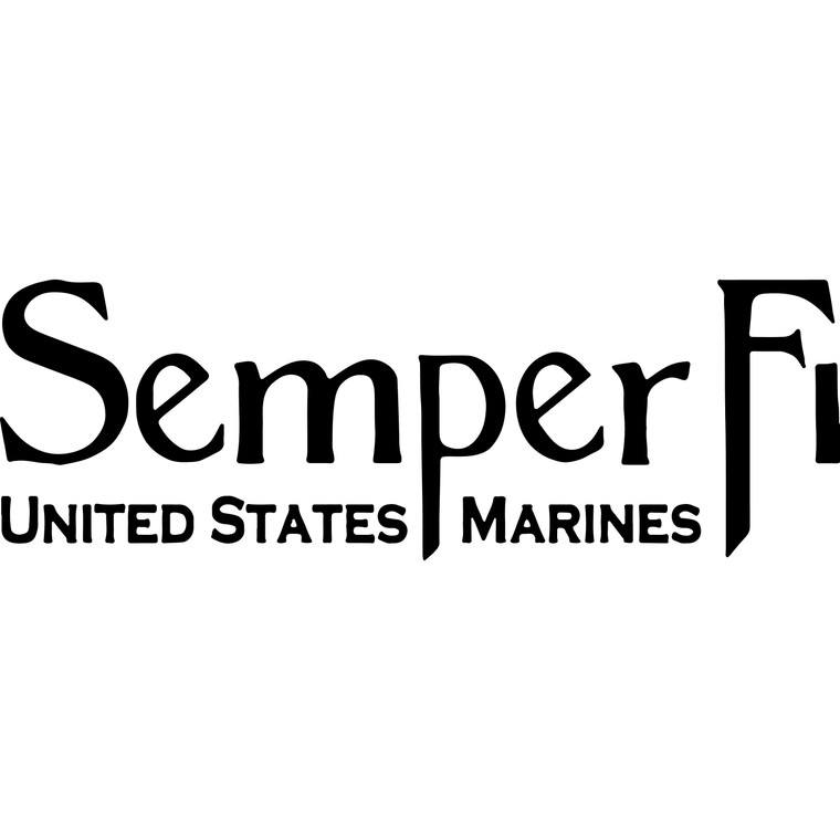 USMC Semper Fi Vinyl Decal, Marine Corps Car Sticker