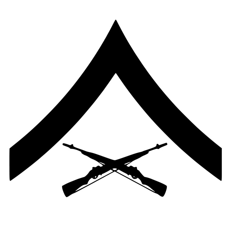 USMC Lance Corporal Vinyl Decal, Military Gift