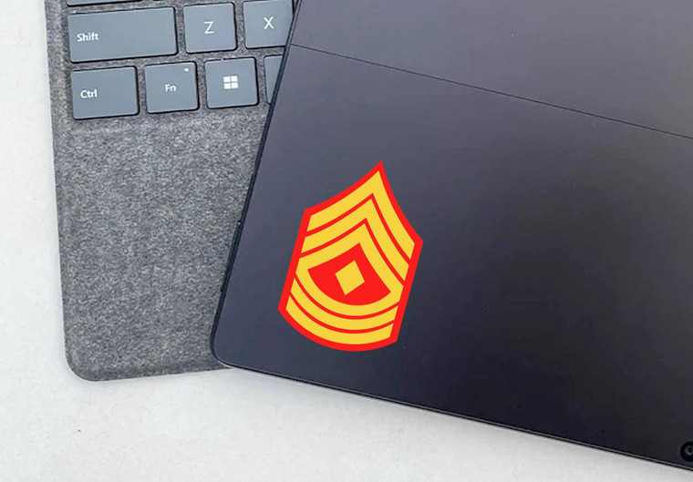USMC First Sergeant E8 Insignia Decal – Waterproof Vinyl Marine Corps Sticker