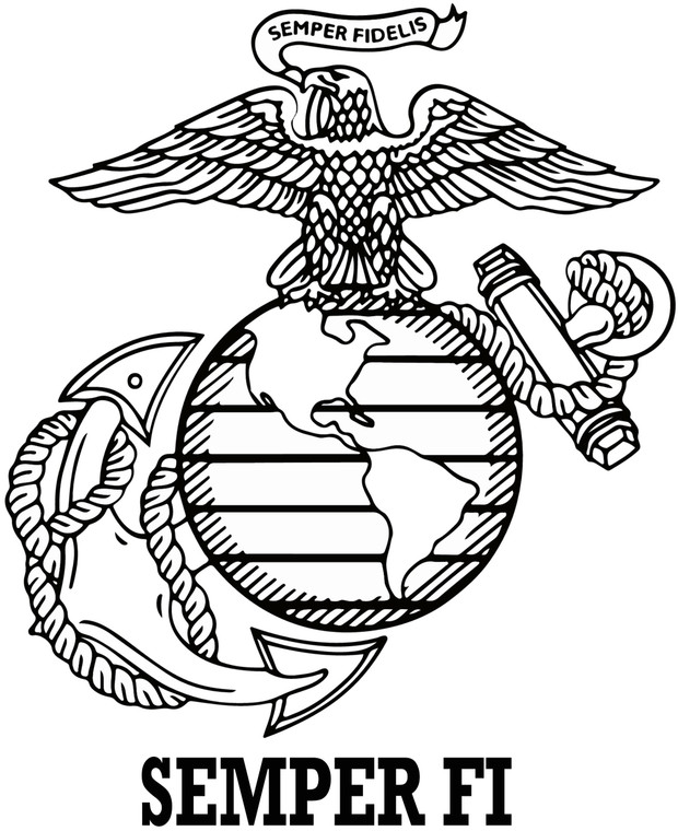 USMC Eagle Globe Anchor Decal, Marine Corps Vinyl Sticker