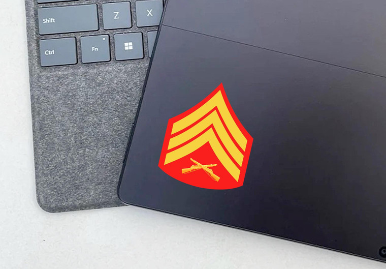 USMC Sergeant E-5 Vinyl Decal, Marine Corp Gift