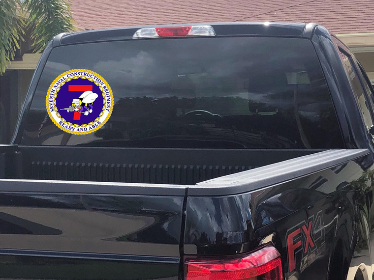 7th Naval Const Regiment, Seabee, Construction Battalion, Navy, Laptop sticker, Water bottle decal, Seabee, Patriotic gift, Seabee access