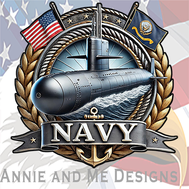 US Navy Submarine Decal – Car Sticker, Window Decal (UV Laminated)