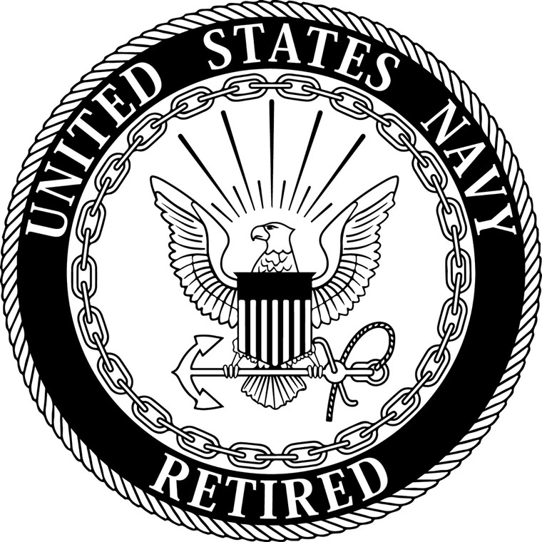 Navy - Navy Retired -  Military -  USA - Patriotic - United States - Car Sticker - Decal  N19