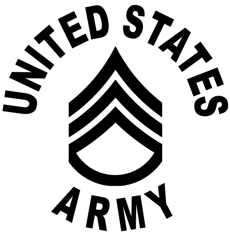 US Army - Army - E6 - Staff Sargeant - Enlisted - Military - Car Sticker - Decal  A14