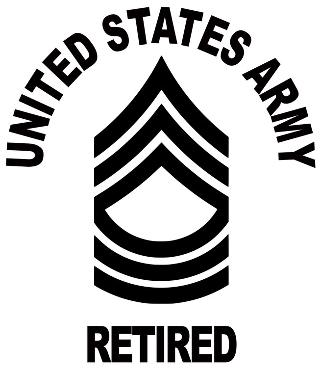 US Army - Army - E8 - Master Sergeant - Enlisted - Military - Car Sticker - Decal