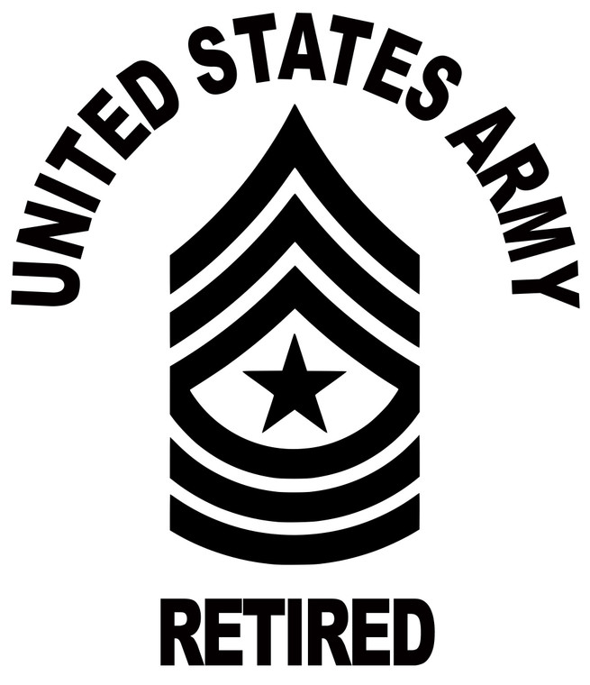 US Army - Army - E9 - Sergeant Major - Enlisted - Military - Car Sticker - Decal