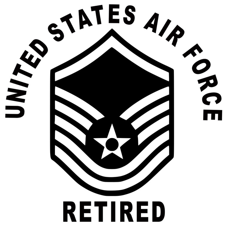 USAF, US Air Force, E7, Master Sergeant,Enlisted, Sticker Decal, Military Emblem for Laptops Cars, Patriotic Gift for Air Force Fans
