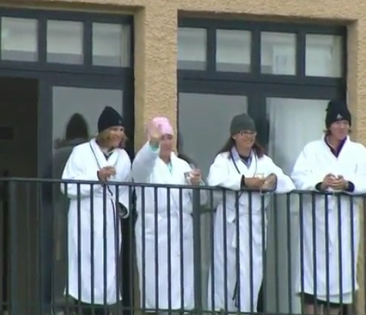 Ladies Watched the British Open in Their Bathrobes