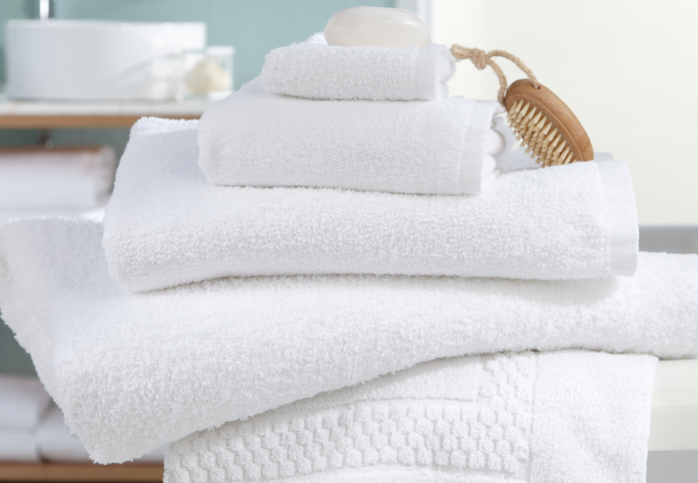 Lanes Border Bath Towel White