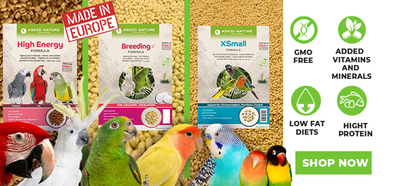 Askio Nature Complete Parrot Food for all Pet Birds