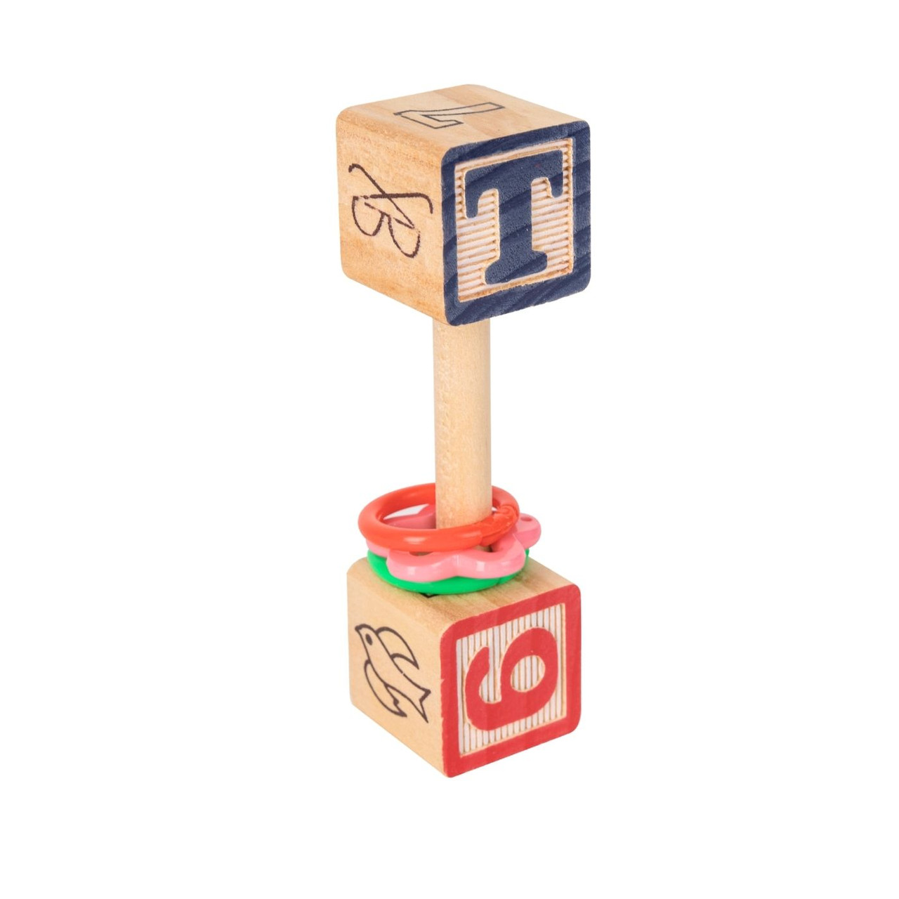 Rattling Letter Block Foot Parrot Toy | Parrot Essentials