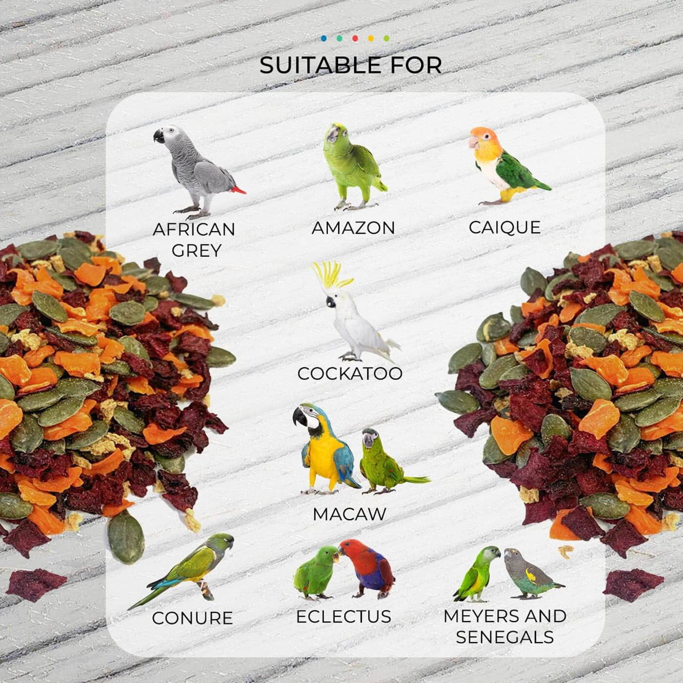 Tidymix Parrot Freeze Dried Vegetables
