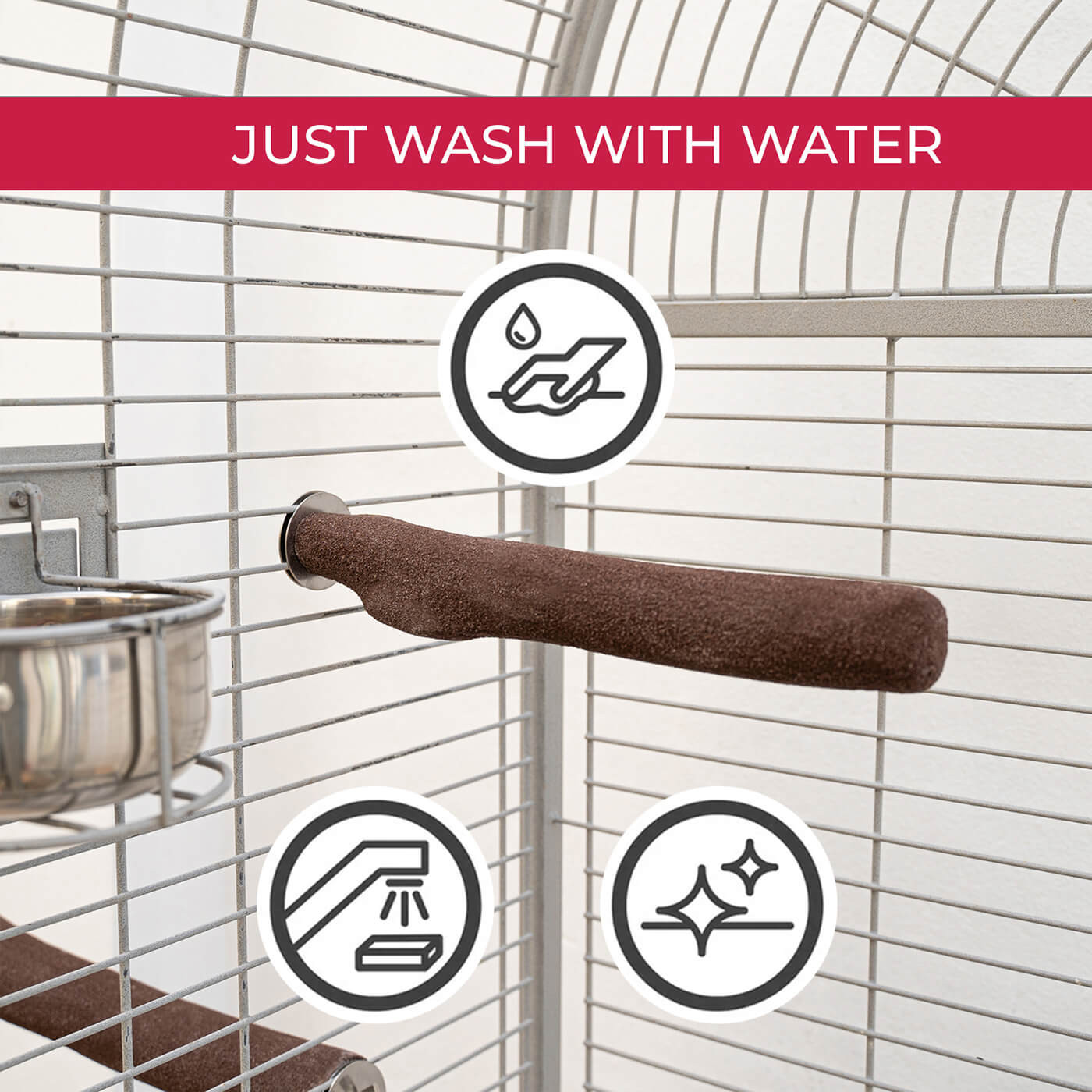 Small Nail Trim Parrot Perch Stand for Bird Cages