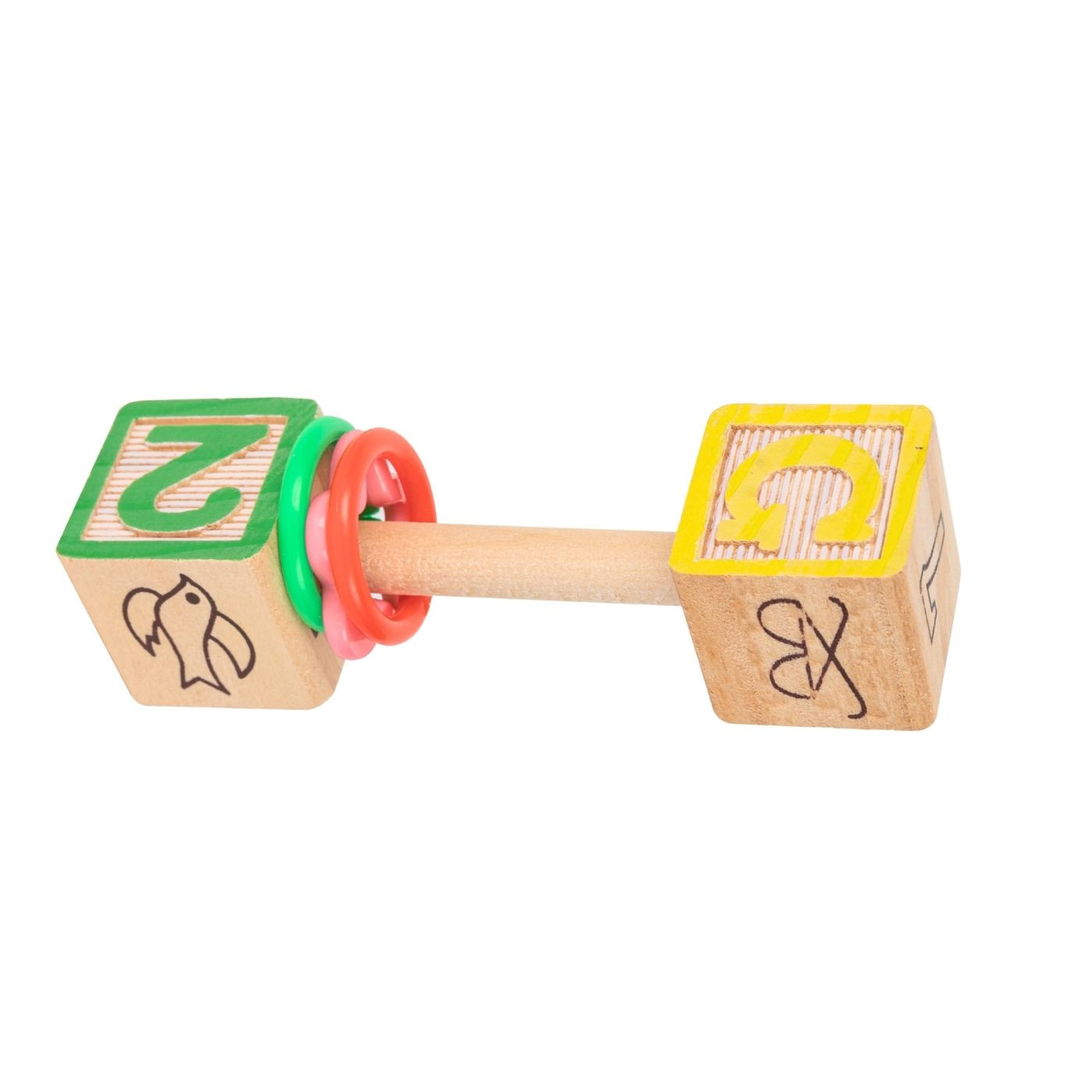 Rattling Letter Block Foot Parrot Toy | Parrot Essentials
