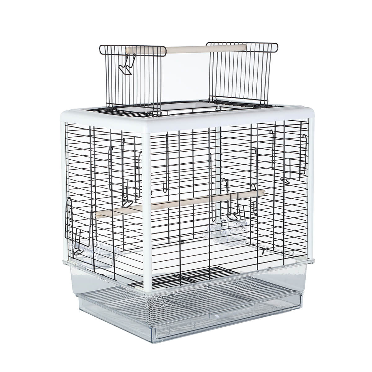 Genia Open Top Bird Cage for Parakeets & Small Parrot