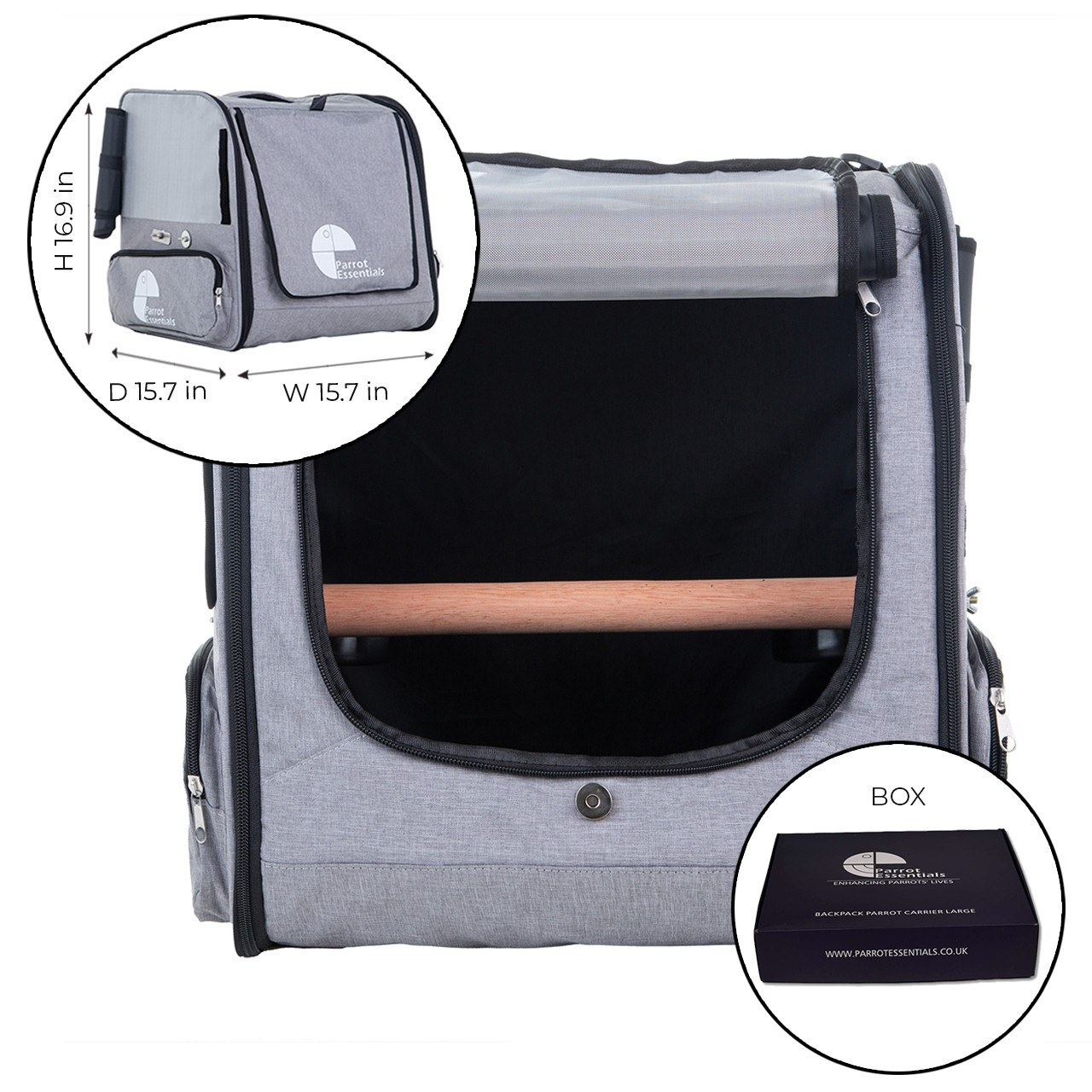 Luxury Backpack Parrot Carrier & Bird Travel Cage Large