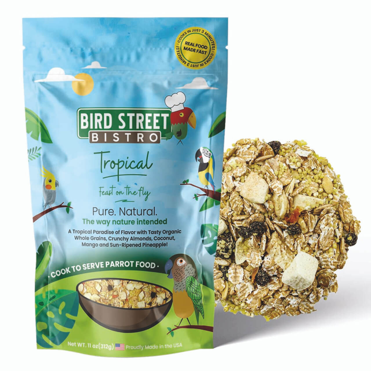 Bird Street Bistro AppleBerry Feast Organic Parrot Food