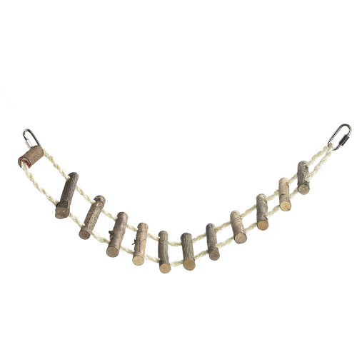Natural Log Ladder Bridge Parrot Toy - Large Natural Log Ladder Bridge Parrot Toy - Large