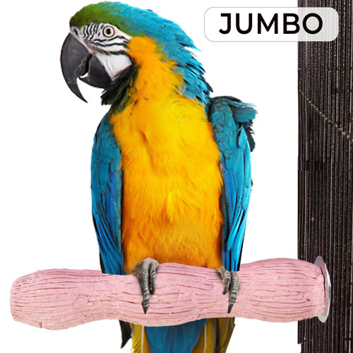 Jumbo Sized Edible Wavy Calcium Parrot Perch