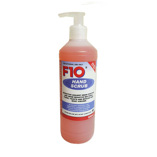 F10 Antiseptic Hand Scrub Liquid Soap with Pump - 500ml