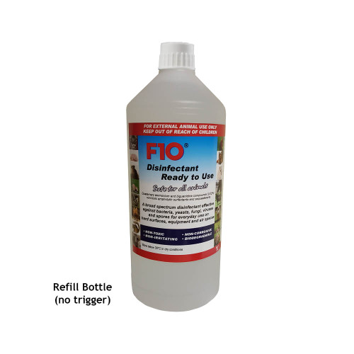 F10 Bird Cage Cleaner Disinfectant Ready to Use - 1 Litre Refill Bottle