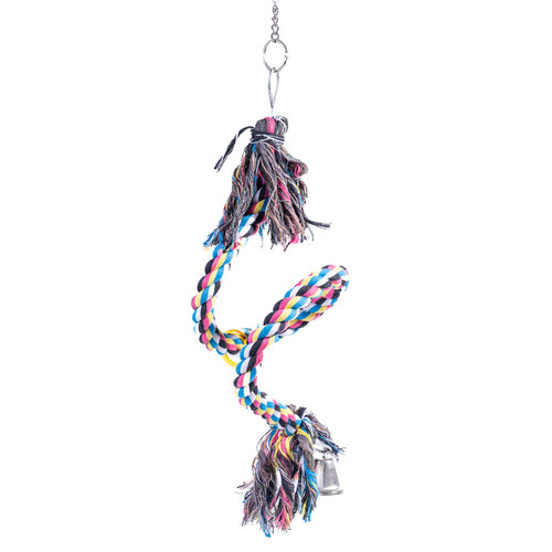 Boing - Boing - Cotton Spiral Parrot Toy & Perch - Small