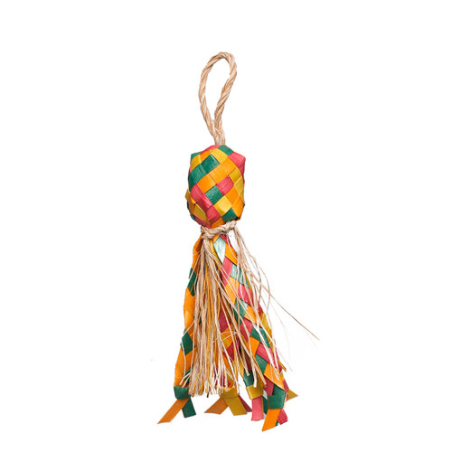Parrot Essentials Palm Leaf Coloured Pinata Parrot Toy - Small