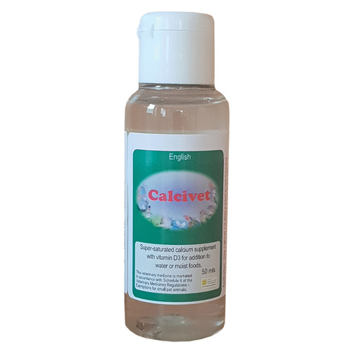 Calcivet Liquid Calcium & Vitamin D3 Parrot Supplement - 50ml