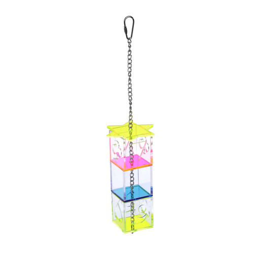 Acrylic Box Stacker Foraging Parrot Toy