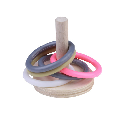 Rainbow Rings Hula Hoops Parrot Toy