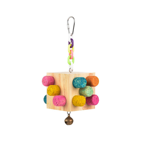 Birdie's Bright Bite Dice Soft Wood Parrot Toy