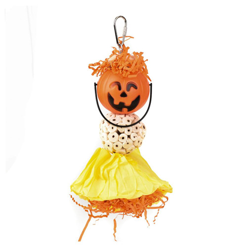 Spooky Pumpkin Witch Fun & Shreddable Bird Toy for Parrots