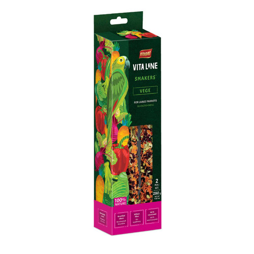 Vitapol Vitaline Twinpack Smakers Parrot Treat Sticks - Vegetables