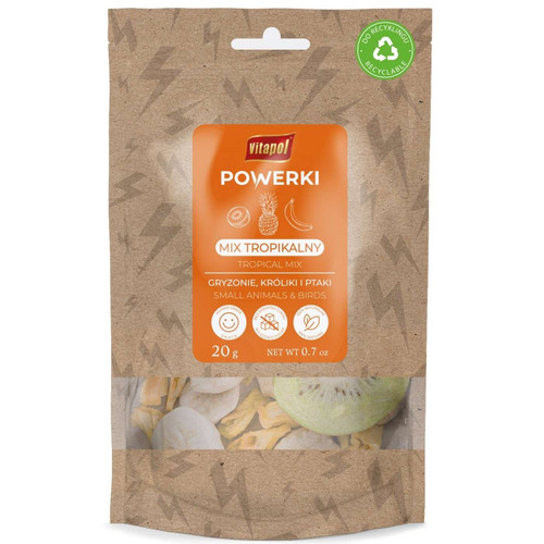 Vitapol Freeze-Dried Tropical Fruits Natural Parrot Treats - 20g