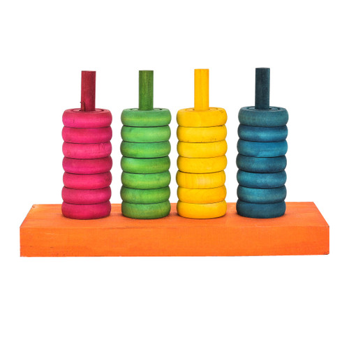 Teaching Colours - Wooden Parrot Training Toy