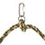 Natural Knotted Rope Hang & Swing Parrot Perch for Bird Cages with 3 Quick Links - 72cm