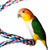 Cotton Spiral Parrot Toy & Perch - Small