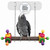 Double Wooden Twirler Swing Perch for Parrots