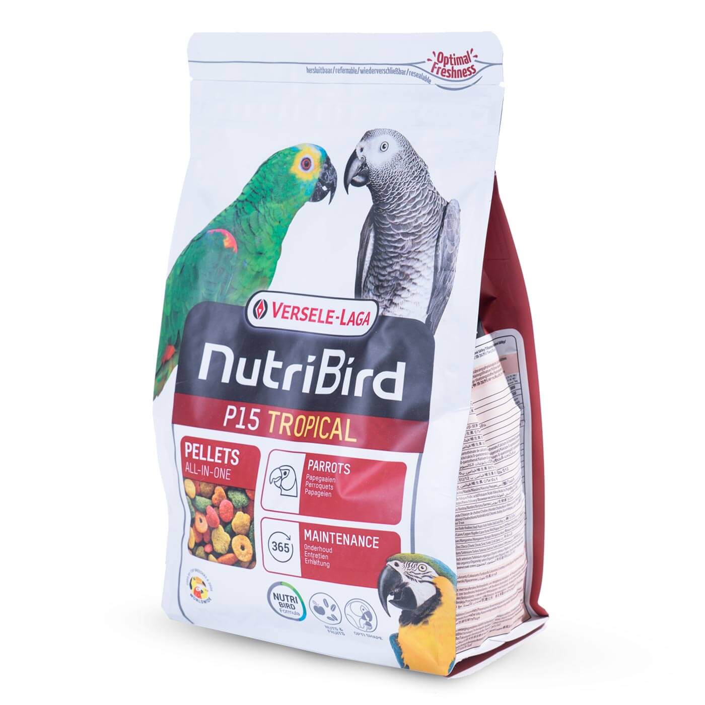 NutriBird P15 Tropical Parrot Pellets for Daily Maintenance