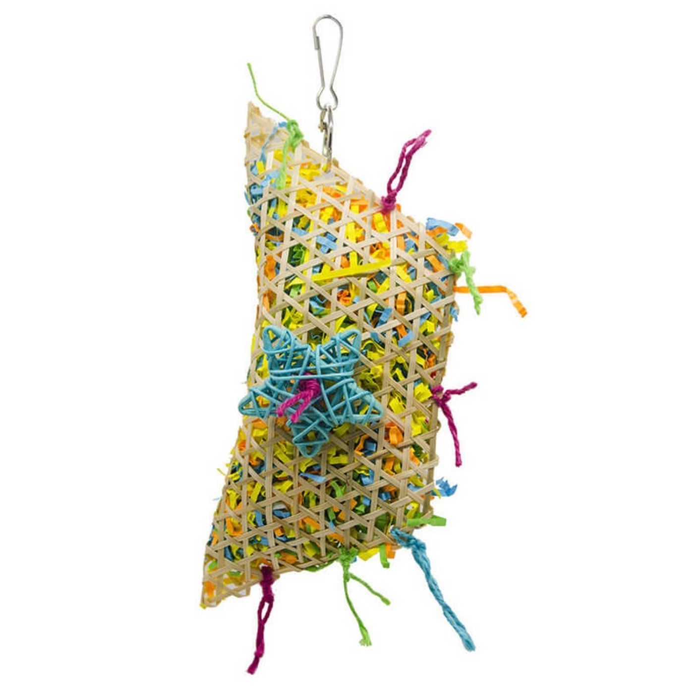 Colourful Foraging Pouch Chewable Natural Parrot Toy