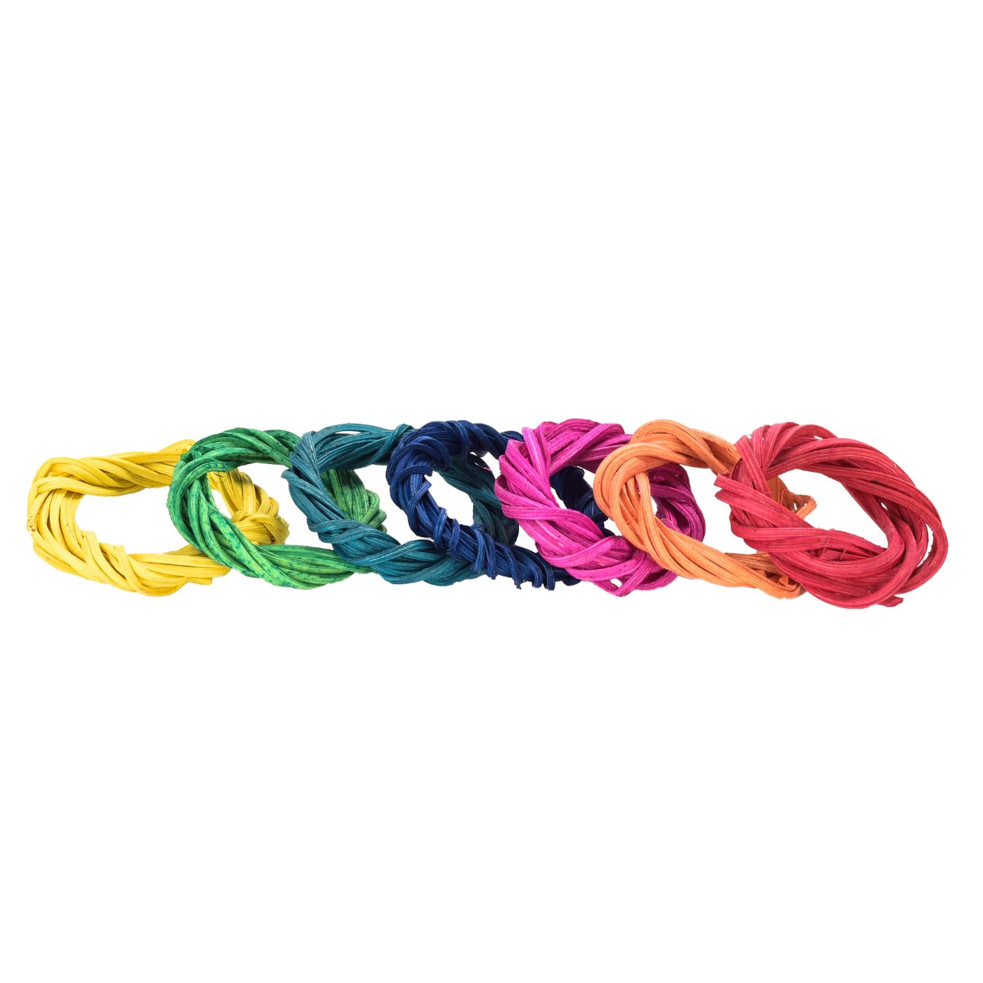 Parrot Chew Toy Set with Natural Willow Rainbow Rings