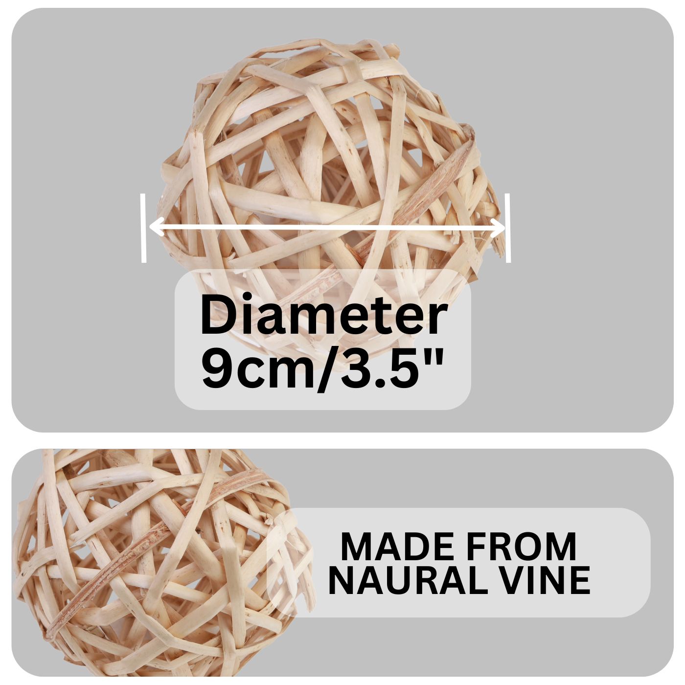 Giant Willow Shredding Ball Parrot Toy