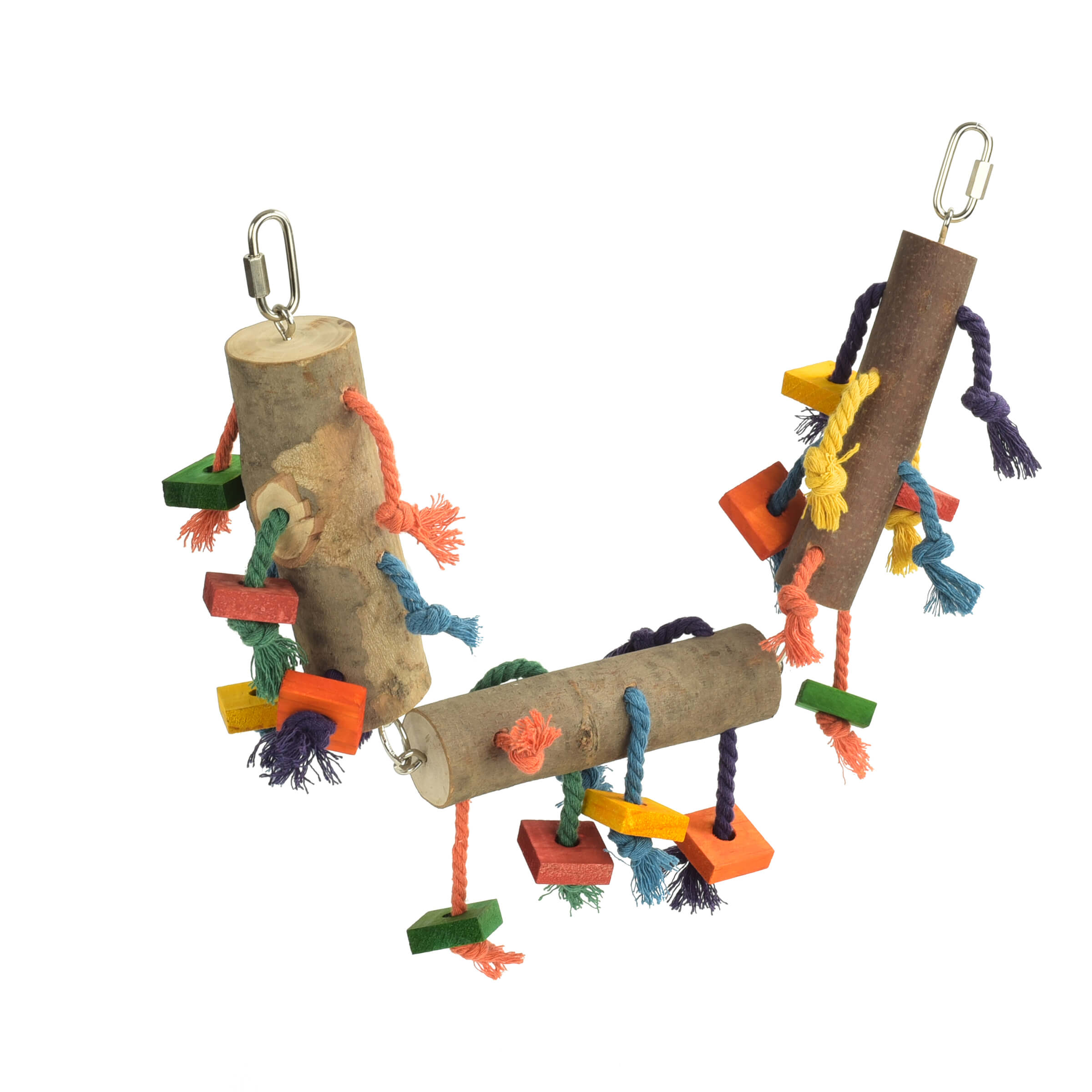 Loads of Legs Wood and Rope Chewing Wooden Parrot Toy
