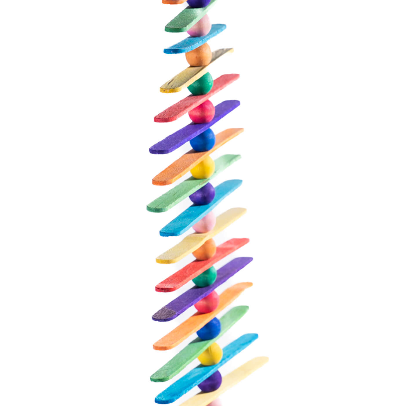 Popsicle Sticks Small Wood & Rope Toy with Bell